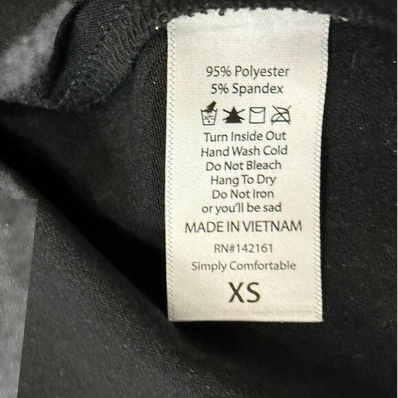 Lularoe Carly Metallic Gold Foil Floral Black Shirt Short Sleeve Dress size XS - Picture 7 of 11